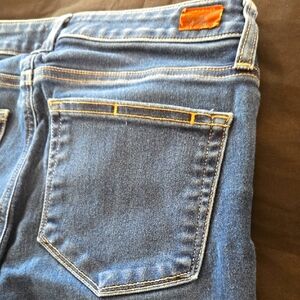 PAIGE Blue Classic Denim Jeans with Subtle Fading